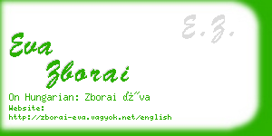 eva zborai business card